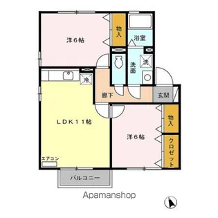 グリーンヒルズ C【2階】の間取り