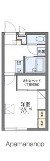 レオパレスAWISH【103号室】の間取り