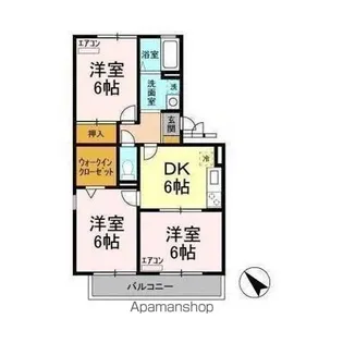 ハイローズ船橋 壱弐番館【3階】の間取り