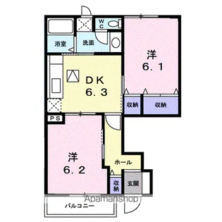 フルール小出【1階】の間取り
