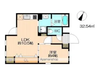 クレールアクシアⅠ【1階】の間取り