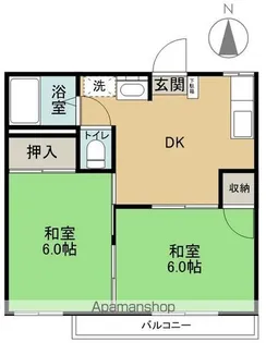 コーポラスS・K【203号室】の間取り