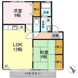 コスモハイツ A棟【2階】の間取り