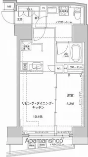ジェノヴィア東大前グリーンヴェール【11階】の間取り