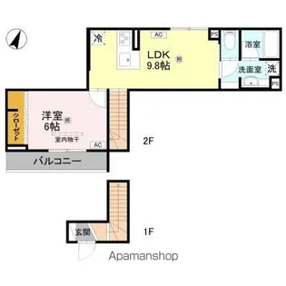 グレイスコート狐島【2階】の間取り
