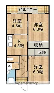 コーポ暁【8号室】の間取り