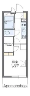 レオパレス三郷中央 清【2階】の間取り