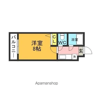 フラット2古賀【2階】の間取り