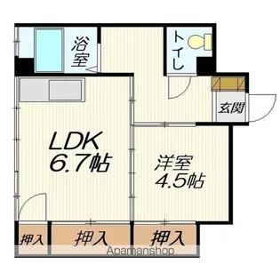ラ・ベール【4階】の間取り