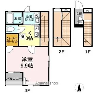 ガーデンヒルズ【3階】の間取り