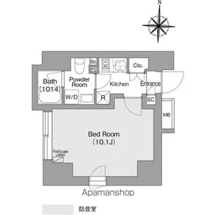 コンフォリア・リヴ森下MUTIO【3階】の間取り