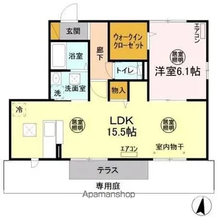 ワンリーフ A【1階】の間取り