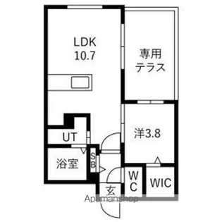 仮)宮の森2ー2MS【105号室】の間取り