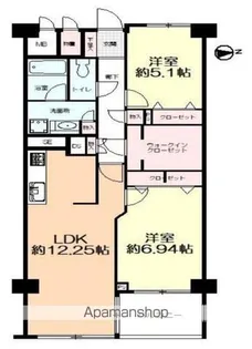ホワイティ薬院【10階】の間取り