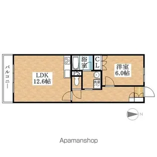 パークホーム江向【303号室】の間取り