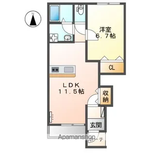 グリーンノート於大が丘【1階】の間取り