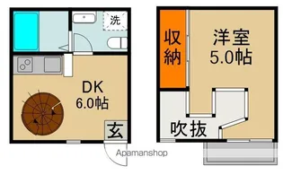 ピラミッドアネックス【1階】の間取り