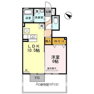 御所アリビオ【B102号室】の間取り