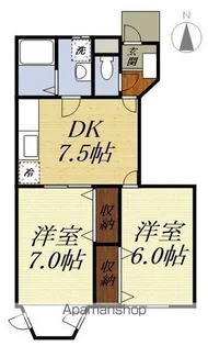 すずらん【1階】の間取り