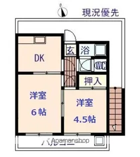 高垣アパート【202号室】の間取り