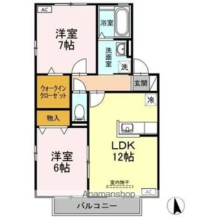 サニーコート C棟【2階】の間取り