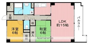 ロイヤルクイーンズパーク春日【2階】の間取り