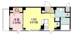 ラシーネ錦町【3階】の間取り