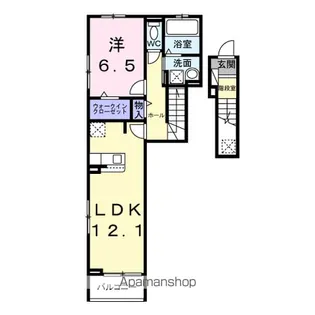 アンソレイユ【2階】の間取り