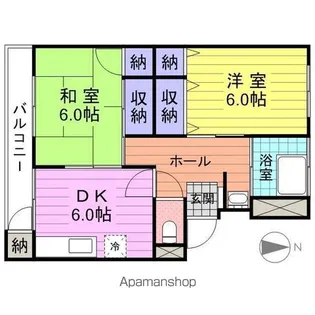 赤井コーポ【405号室】の間取り