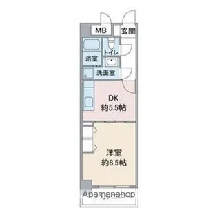 ブランメゾン八龍【1階】の間取り