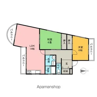 ライフかねまつ【3階】の間取り
