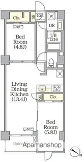 プライムガーデン赤塚【4階】の間取り
