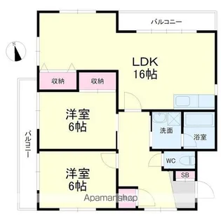 アルカディア【3階】の間取り