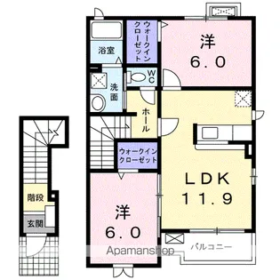サニー グレイス【2階】の間取り