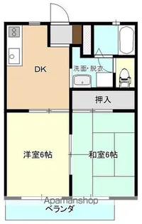 コーポはまゆう【101号室】の間取り