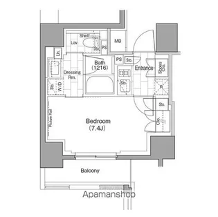 ザ・パークハビオ浅草駒形【11階】の間取り