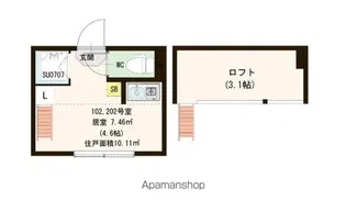 ハーモニーテラス中落合【2階】の間取り