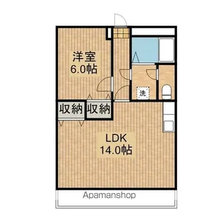 マンションアダージョ【202号室】の間取り