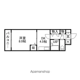 ベルエキップ大橋南Ⅰ【1階】の間取り