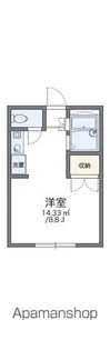 レオパレスみらい【2階】の間取り