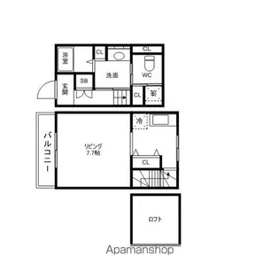 高宮ルッソⅠ【1号室】の間取り