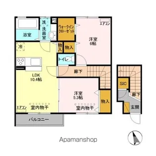 シュエット Ⅲ【2階】の間取り