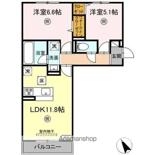 トリシアテラス【1階】の間取り