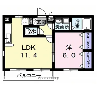 スパツィオ プラシード【1階】の間取り