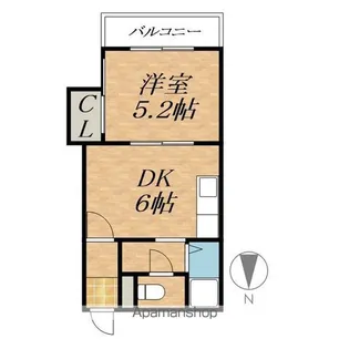 コーポラス魁A【1階】の間取り