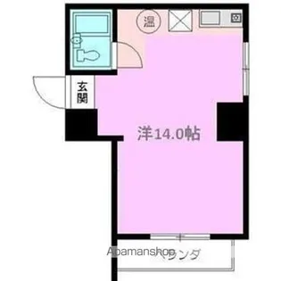 1DKの間取り画像