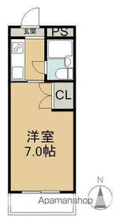 グリーンコート【210号室】の間取り