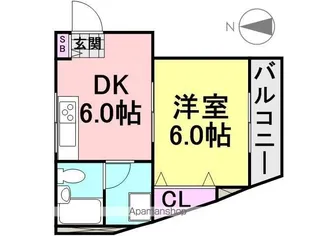 サンワハイム【302号室】の間取り