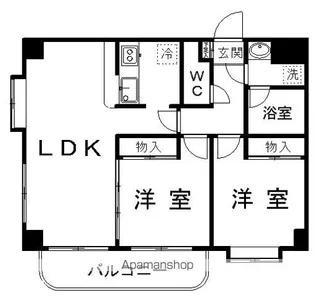 フォレスト愛子【6階】の間取り