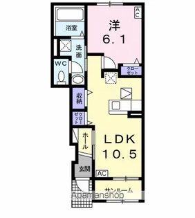 グランチェルト【1階】の間取り